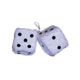 www.usautoteile-shop.de - FUZZY DICE 6CM WEIß