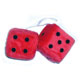 www.usautoteile-shop.de - FUZZY DICE 9CM ROT